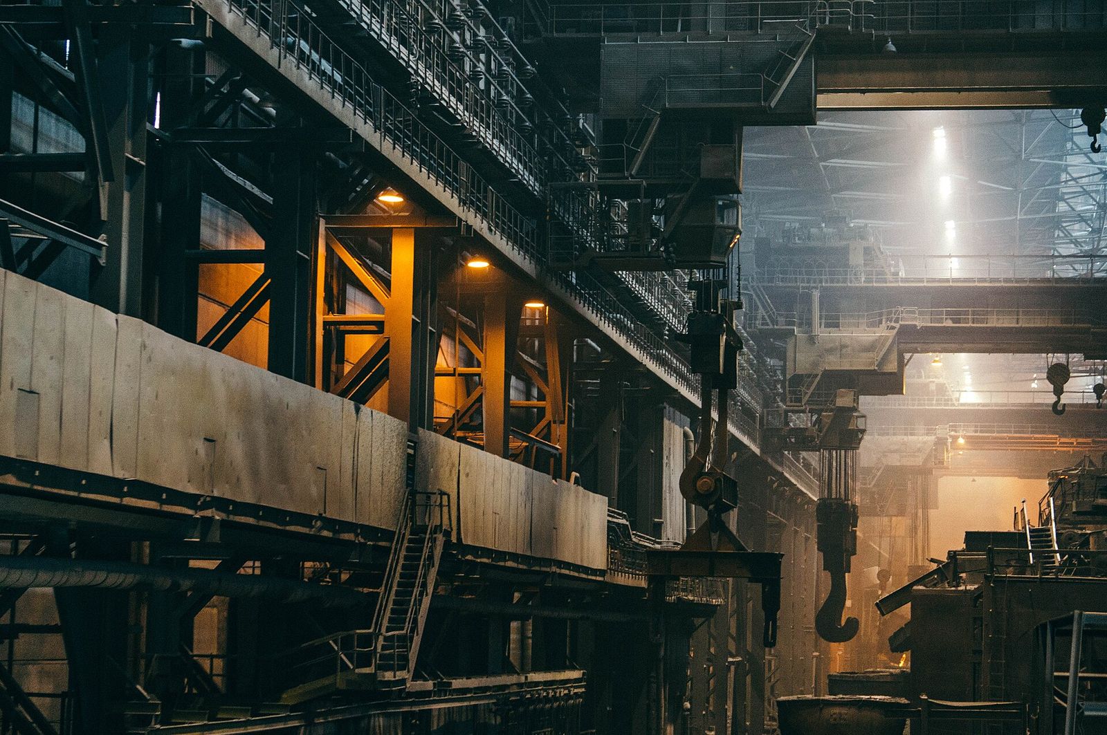 Industrial lighting in a converted warehouse